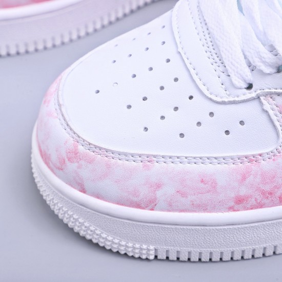 pink and white air force ones high top